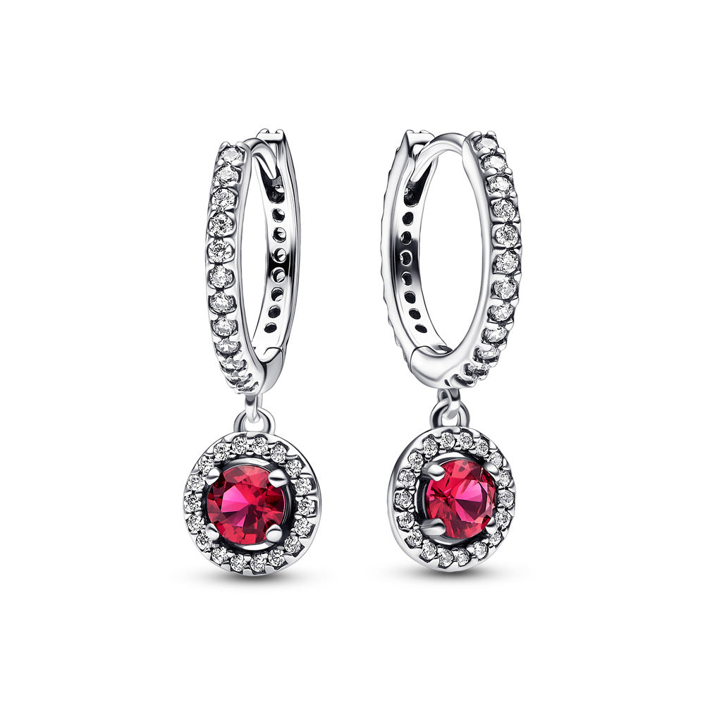 Wholesale Valentine's Day Flaming Heart Shining Light Around Heart Earrings Earrings Factory